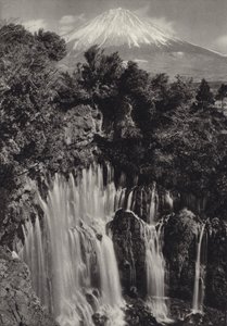 Japan in de jaren 1920: Shiraito-waterval door Herbert Ponting