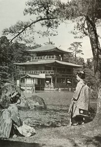 Kinkakuji Het Gouden Paviljoen, 1910 door Herbert Ponting