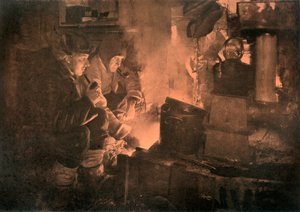 Oates en Meares bij de Blubber-Stove in de Stallen, 1911, 1913