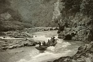 De Stroomversnellingen van de Katsura-Gawa Afvaren door Herbert Ponting