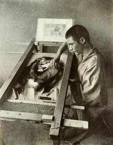 De Borduurster, 1910 door Herbert Ponting