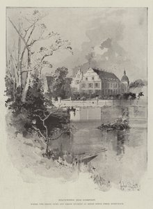 Kranichstein, nabij Darmstadt, waar de Groothertog en Groothertogin van Hessen hun huwelijksreis doorbrengen door Herbert Railton
