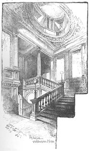 De trap, Ashburnham House door Herbert Railton