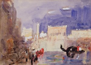 Het Dogenpaleis en de Piazetta vanaf de overkant van het Bacino di San Marco