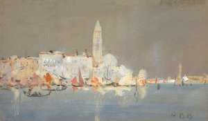 Venetiaans Capriccio met een Campanile door Hercules Brabazon Brabazon