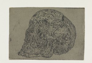 Een schedel door Hercules Segers