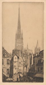Spits van de Kathedraal van Rouen, La Flèche, Rouen door Herman Armour Webster