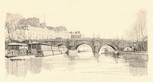 De Pont Neuf gezien vanaf de sluizen, 1915