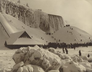 Uitzicht op de Niagara watervallen in de winter door Herman F. Nielson