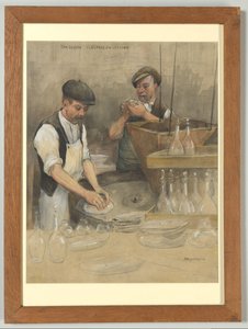De glasfabriek te Leerdam: vlakslijpen