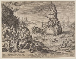 Het scheepswrak van Sint-Paulus bij Miletus door Herman Jansz. Muller