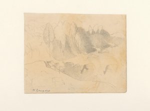Vallei met grazend vee door Herman Kruyder (signed by artist)