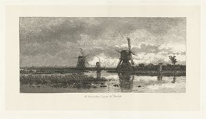 Landschap met molens