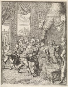 Vasco da Gama op audiëntie bij koning van Calcutta door Herman Padtbrugge