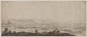Landschap met het dorp Schenkenschanz, Gelderland