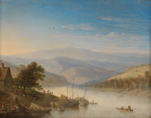 Uitzicht op de Rijn bij Andernach
