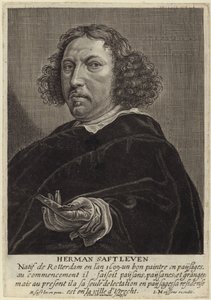 Portret van Herman Saftleven de Jongere door Herman the Younger Saftleven