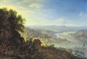 De Rijnvallei bij Erbach in Rheingau