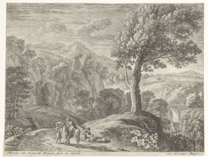Jozef helpt Maria van de ezel (Vlucht naar Egypte)