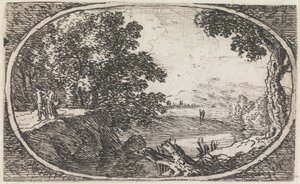 Landschap (nr. 24 uit de serie: variae campestrum fantasiae) door Herman van Swanevelt