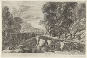 Landschap met twee ruiters
