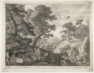 De Boetelingen: Landschap met de Heiligen Paulus en Antonius door Herman van Swanevelt