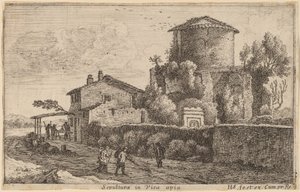 Graf op de Via Appia door Herman van Swanevelt
