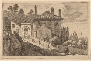 Uitzicht op een Italiaanse Villa door Herman van Swanevelt