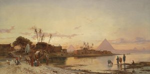 De Oevers van de Nijl door Hermann David Salomon Corrodi