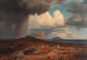 Wolkbreuk met agaven
