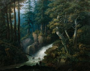 De waterval van de Ilse op de Brocken in het Harzgebergte