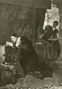 Lodewijk XI en Oliver Le Dain (gravure) door Hermann Kaulbach