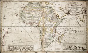 Kaart van Afrika, ca. 1715