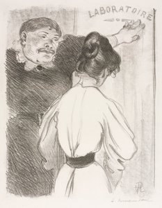 Laboratorium, ca. 1900 door Hermann Paul
