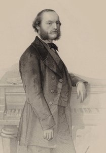 Portret van de pianist en componist Désiré Magnus 1828-1884 door Hermann Raunheim