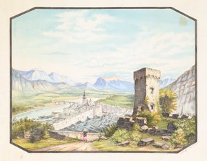 Rattenberg, Tirol, ca. 1858-1882 door Hermann Stieffel