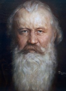 Portret van Johannes Brahms (Hamburg)