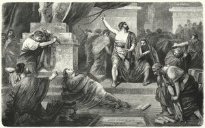Brutus over het lichaam van Julius Caesar, 44 v.Chr. door Hermann Vogel