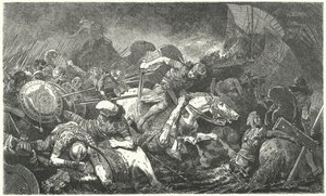 Vlucht van de Perzen na de Slag bij Marathon, 490 v.Chr. door Hermann Vogel
