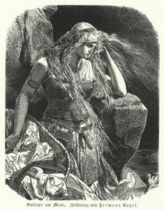 Gudrun aan zee door Hermann Vogel