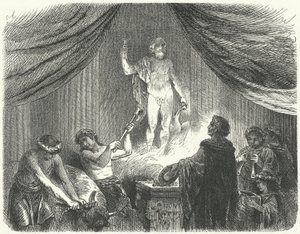 Romeinen brengen een offer aan de god Jupiter door Hermann Vogel