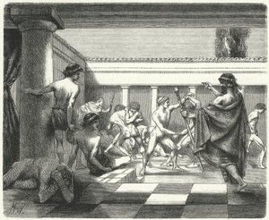 Spartaanse jongeren door Hermann Vogel