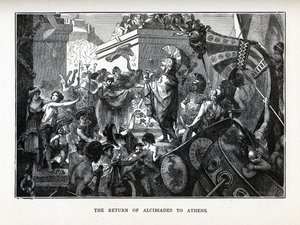 De terugkeer van Alcibiades naar Athene, 1882