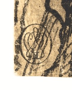 De Graflegging van Christus (recto); Landschap met een Stad aan een Rivier (verso)