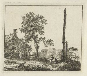Landschap met de hoge paal