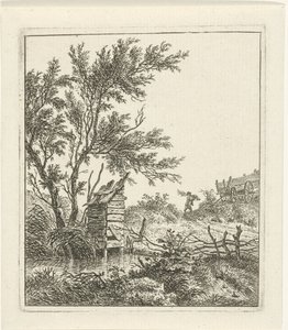 Landschap met houtsprokkelaar