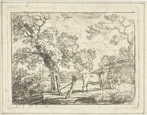 Landschap met twee koeien