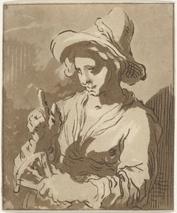 Vrouw met waaier