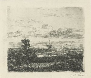Landschap met een molen