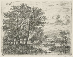Vissers in een boot